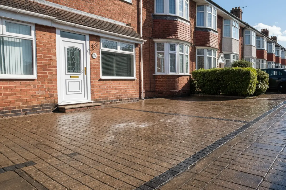 Pressure Washing in progress